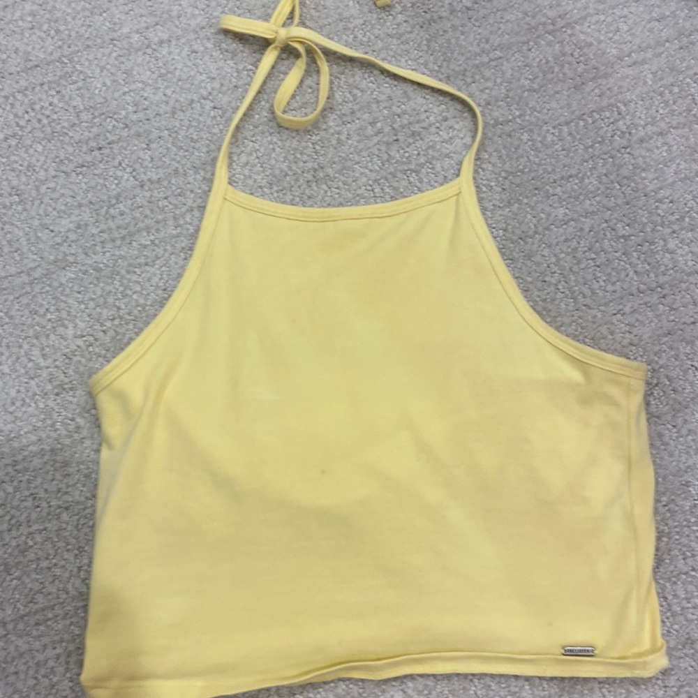Hollister size medium yellow halter top